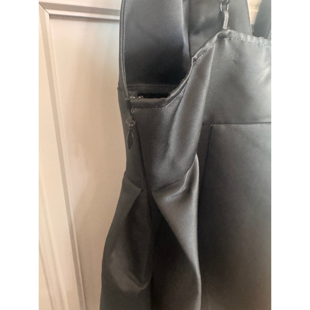 Urban Outfitters Kimchi Blue Black Satin Fit and Flair Dress Size Large - Picture 6 of 8